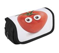 JTKBNVM Trousse à crayons « My Head Tomatoes » pour homme et femme - Double couche - Grande capacité - Avec compartiments - Sac de rangement à fermeture éclair pour bureau, Style :, 8.7 x 3.1 x 4.3