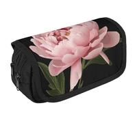JTKBNVM Trousse à crayons pivoine pour homme et femme - Double couche - Grande capacité - Avec compartiments - Fermeture éclair - Pour bureau, Style :, 8.7 x 3.1 x 4.3 inch