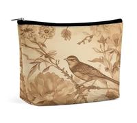 JTKBNVM Trousse de maquillage à main pour femme - Motif oiseau dans le champ - Étanche - Portable - Pour le voyage - Grande trousse de maquillage portable pour le travail, style - Taille unique, Style