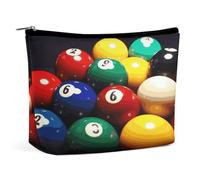 JTKBNVM Trousse de maquillage de billard de couleur pour femme - Étanche - Portable - Trousse de toilette de voyage - Grande pochette de maquillage portable pour le travail, style, taille unique,