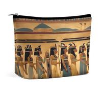 JTKBNVM Women in Ancient Egypt Trousse de maquillage pour femme - Étanche - Portable - Trousse de toilette de voyage - Grande pochette de maquillage portable pour le travail, style, taille unique,