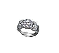 jtkhaweh Bagues Bague Bijoux Femme Hommes Bague D’Ouverture De Pièce De Monnaie en Cuivre Rétro pour Hommes Femmes Ri20Y0184