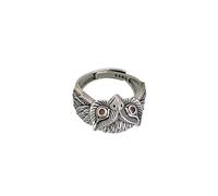 jtkhaweh Bagues Bague Bijoux Femme Hommes Bague Hibou Hip Hop Exagéré
