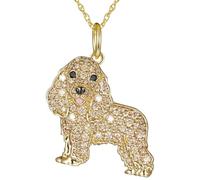 jtkhaweh Collier Pendentif Argent Bijoux Hommes Femmes Necklace Collier Pendentif Cocker Spaniel Mignon pour Femme