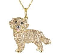 jtkhaweh Collier Pendentif Argent Bijoux Hommes Femmes Necklace Collier Pendentif Retriever Mignon pour Femme