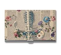 JTKLQBN Étui fin en métal pour cartes de visite - Anatomie humaine - Porte-cartes de visite professionnel - Porte-cartes de Noël pour homme et femme - Personnel d'affaires, Anatomie humaine, 3.7 x 2.2