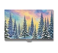 JTKLQBN Étui fin en métal pour cartes de visite avec imprimé nébuleuse - Organiseur professionnel pour cartes de visite - Porte-cartes de Noël pour homme et femme - Personnel d'affaires, Nébuleuse de