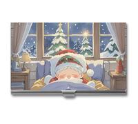 JTKLQBN Étui fin en métal pour cartes de visite avec inscription « Sleep A Lot » - Porte-cartes de visite professionnel - Pour homme et femme - Personnel d'affaires, Dormez beaucoup, 3.7 x 2.2 x 0.3