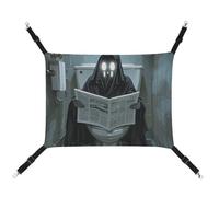 JTKLQBN Hamac à suspendre pour animal domestique 42 x 33 cm, motif fantômes dans les toilettes, tapis doux pour animaux de compagnie avec sangles réglables, respirant, Hanmock pour chats, furets,