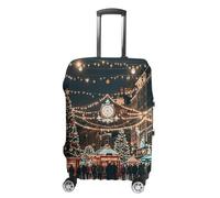 JTKLQBN Housse de bagage anti-rayures « Christmas Is A Joyful Holiday » imprimée - Housse de protection lavable pour valises de taille, Noël est une joyeuse fête, L