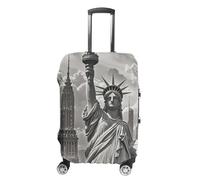 JTKLQBN Housse de bagage anti-rayures imprimée Statu of Liberty - Housse de protection lavable pour valise élastique, Statut de la Liberté, S