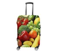 JTKLQBN Housse de bagage anti-rayures - Légumes frais - Fruits imprimés - Housse de protection lavable - Housse de protection élastique pour valise de taille S (48,3 à 53,3 cm) bagages, légumes frais,