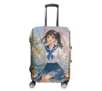 JTKLQBN Housse de bagage anti-rayures motif balançoire parc d'attractions imprimé housse de bagage protecteur lavable housse de valise élastique protection pour bagages de taille, Balançoire pour parc