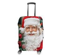 JTKLQBN Housse de bagage anti-rayures - Motif Père Noël - Avec un sourire charmant - Housse de protection lavable - Élastique - Pour bagages de taille, Le Père Noël a un sourire charmant, L