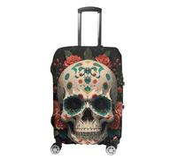 JTKLQBN Housse de bagage anti-rayures - Motif tête de mort et os - Lavable - Élastique - Pour bagages de taille XL (76,2 à 81,3 cm) - Crâne et os incroyables, Crâne et os incroyables, XL