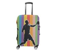 JTKLQBN Housse de bagage anti-rayures Slam Dunk Rainbow imprimée - Housse de protection lavable pour valises élastiques, Slam Dunk Rainbow, M