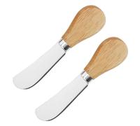 JTKREW 2 Pcs Mignon Debout Couteau À Beurre, Couteaux À Beurre De Fromage À La Crème Multifonctionnels,Épandeur De Fromage en Acier Inoxydable,Confiture De Beurre De Cacahuète Couteau À Tartiner