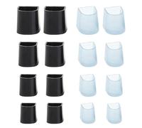 JTKREW 8 Pairs of High Heel Protectors,High Heel Stopper,Black and Transparent Heel Protectors,High Heel Stopper,High Heels Shoes for Grass,Wedding,Outdoor Activities, Easy Walking (XS, S, M, L)4Sizes