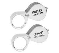 JTKREW Lot de 2 Loupe de Poche, 10x Grossissement Précis pour Bijoux, Géologie, Idéale pour l'inspection de minéraux, pièces, Timbres & Lecture Miniature avec clarté