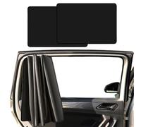 JTKREW Lot de 2 Rideaux magnétiques pour Voiture, avec Bande Velcro Auto-adhésive, en Maille réfléchissante, Pare-Soleil de vitre latérale de siège arrière pour Voiture, protège Le bébé