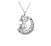 JTKSSCS Bijoux de Crémation en Forme Collier d'urne de crémation for chien et chat, 2 pièces, pendentif for animaux compagnie, impression patte gauche sur mon cœur, bijoux commémoratifs(Cat)