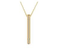 JTKSSCS Bijoux de Crémation en Forme Colliers d'urne for cendres de chien, bouteille en métal, bijoux crémation, Tube cylindrique, pendentif, ras du cou, 3 pièces(Gold)
