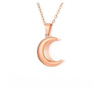 JTKSSCS Bijoux de Crémation en Forme Pendentif croissant de lune en acier inoxydable, bijoux crémation, colliers d'urne for cendres d'animaux humains, mémorial