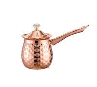JTKSSCS Cafetière Cafetière turque artisanale durable avec poignée et couvercle, pichet fondant, chauffage antidérapant stable(Rose Gold-200ml)