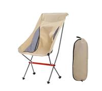 JTKSSCS Chaise De Peche Chaise De Camping Pliante Portable, D'extérieur en Forme Lune, Pliable for Randonnée Pique-Nique Pêche, Naturelle, Touristique(06)