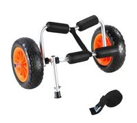 JTKSSCS Chariot Kayak Kayak Cart 250lbs Foldable Canoe Trolley Cart with 10'' Tires Support Foot for Paddleboards Float Mats Jon Boats