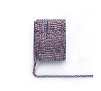 JTKSSCS Cristal Chaîne Rouleau Arrival Colorful Rhinestone Chains Dense Fancy Chain Apparel Sewing Glass Rhinestone Cup Chain with Colorful Base(Lt Amethyst,SS6(2mm)-5yards)