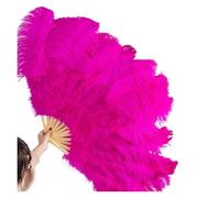 JTKSSCS Eventail de Danse en Plumes 100CM Plume Éventail Décorer Halloween Fête De Mariage Décoration Scène Danse du Ventre DIY Plumas Fan Barres Coloré(Rose,2 Pcs)