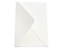 JTKSSCS Faire Part De Mariage Enveloppes en velours doux et lisses 13,5 x 19, cm, adaptées aux cartes d'invitation 5'' 7''(White,100pcs)