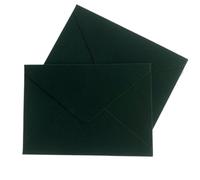 JTKSSCS Faire Part De Mariage Enveloppes en velours doux et lisses 13,5 x 19, cm, adaptées aux cartes d'invitation 5'' 7''(Dark Green,50pcs)