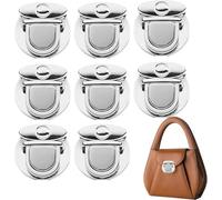 JTKSSCS Fermoir Sac a Main Fermoirs métalliques for Sacs à Main, fourre-Tout, fermoirs Pression, matériel de Bricolage, Accessoires for étuis, 40 pièces(Silver2,10pcs)