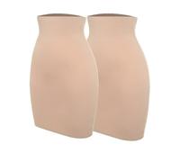 JTKSSCS Fond De Robe Gainante 1/2 PCS Femmes Demi Slip Shaper Sexy Taille Formateur Jupes Shapewear Contrôle du Ventre Minceur Sous-Vêtements Faja Corset Sans Couture(Nude and Nude,S)