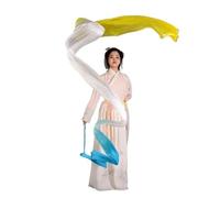 JTKSSCS Gymnastics Streamers Bandeau en Soie véritable for Femme, Accessoire de Danse du Ventre Violet Pastel, 400 x 45 cm(Color-05,3PCS)