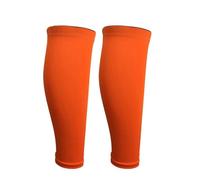 JTKSSCS Manchon de Compression Lot de 2 manchons compression for mollets, for hommes et femmes, chaussettes sans pieds for périostite tibiale, course à pied, soutien infirmier, athlètes(Orange,L)