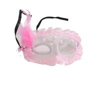 JTKSSCS Masque Avec Plumes Masque de plumes for femmes, accessoires fête, masques sexy, mascarade, discothèque, masque danse for adultes(Pink)