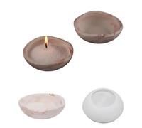 JTKSSCS Moule Jesmonite Bol de Bougie irrégulier, Moule en Silicone, Bricolage Artisanat, boîte Rangement plâtre et béton, moules Moulage, décoration Maison(Color1)