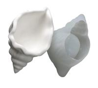 JTKSSCS Moule Jesmonite Conque Pot de Fleurs moules en Silicone béton Gypse résine Moule Bricolage Coquille mer sécentée Bougie boîte Rangement(12x5.6x3.8cm)