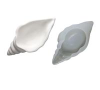JTKSSCS Moule Jesmonite Conque Pot de Fleurs moules en Silicone béton Gypse résine Moule Bricolage Coquille mer sécentée Bougie boîte Rangement(10x5.6x4.5cm)