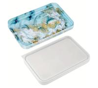 JTKSSCS Moule Jesmonite Moule de Plateau en résine, moules à Rouler rectangulaires pour, Silicone Robuste avec Bords, Grand
