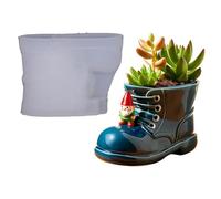 JTKSSCS Moule Jesmonite Moule de Pot Fleur en Silicone Style Chaussure for béton, Moulage récipient Bougie à Faire soi-même, Kits Fabrication d'artisanat Ciment plâtre