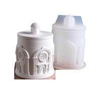 JTKSSCS Moule Jesmonite Pot de Rangement en Silicone for Maison Palais, Moule avec Couvercle, Bricolage, aromathérapie, Bougie Gypse, Tasse, Porte-Stylo, Ornement