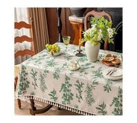 JTKSSCS Nappe Noel Cotton Linen Printed Pine Rectangular Tablecloth for Dining Coffee Table Kitchen Christmas Decoration(COLOR2,140x200cm)