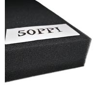 JTKSSCS Ouate Aquarium Fil filtrant for Aquarium, éponge en Coton Pratique, Filtre for, réservoir de Poissons, étang, Mousse Noire(50cmx50cmx4cm,50PPI)