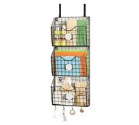 JTKSSCS Porte Document Mural Support de dossiers mural suspendu à 3 niveaux avec crochets porte et 6 pièces en forme S, sur les supports d'organisateur fichiers