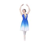 JTKSSCS Robe Danse Robe Longue Tutu de Ballet for Enfants et Adultes, vêtements d'entraînement de fête, Danse Moderne for Enfants(Blue,120cm)