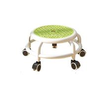 JTKSSCS Tabouret Bas à roulettes Low Roller Seat Chair 360 Rotating Pedicure Stool Multipurpose Universal Wheel Stool for Home Office Library Salons Barber Shop(Green A)